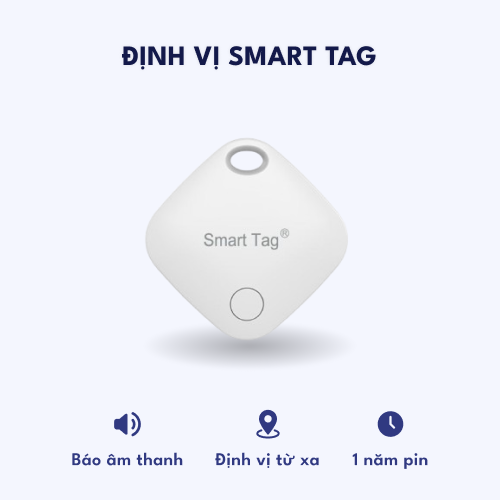 Thiết bị định vị thông minh Smart Tag thế hệ 3, không giới hạn – Màu trắng
