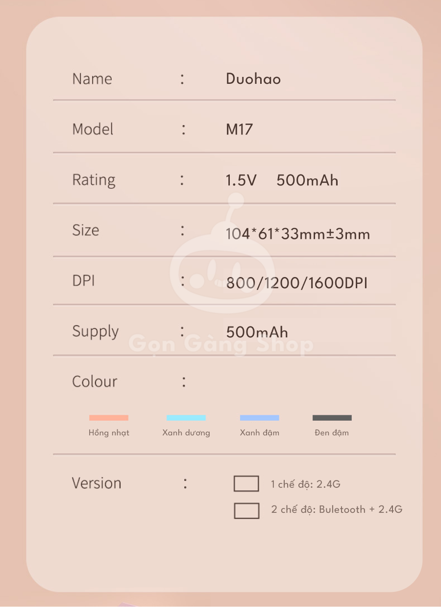 Chuột Duohao M17