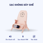 Sạc không dây ghế – hồng