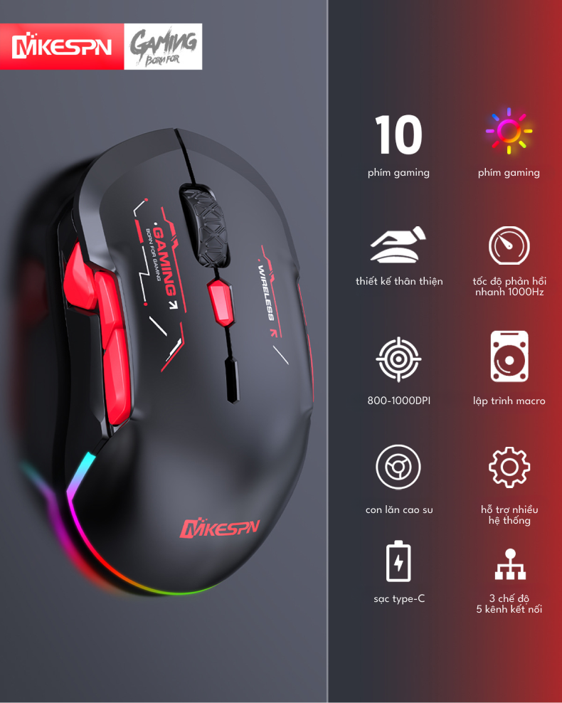 Chuột Gaming MKESPN W12 Chuột Gaming MKESPN W12