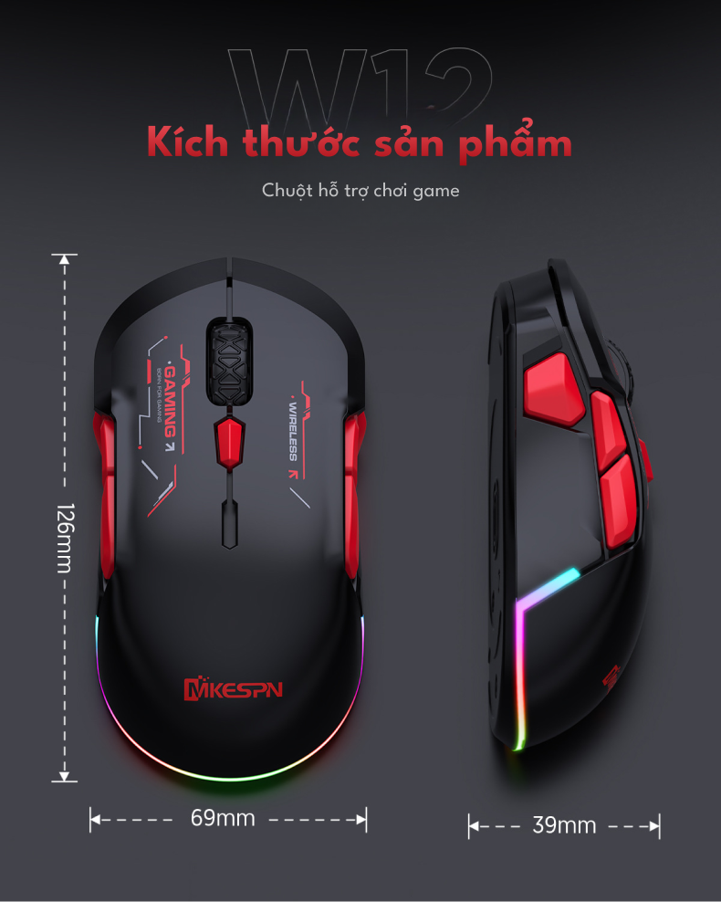 Chuột Gaming MKESPN W12