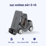 Sạc không dây ô tô – đen