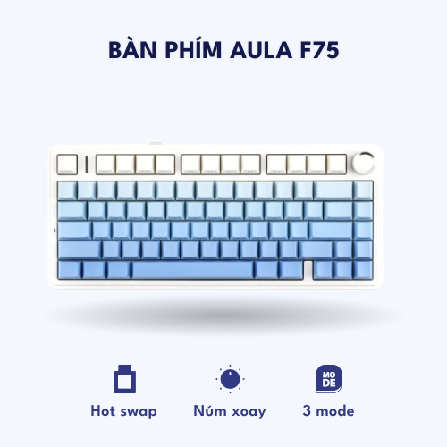 Bàn phím Aula F75 – Blue Gradient