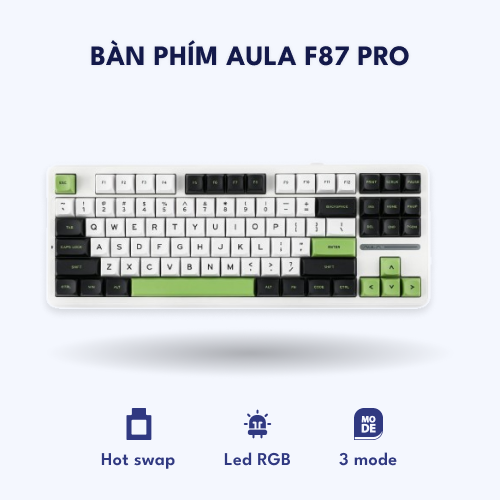 Bàn phím Aula F87 Pro – Black Gradient-1