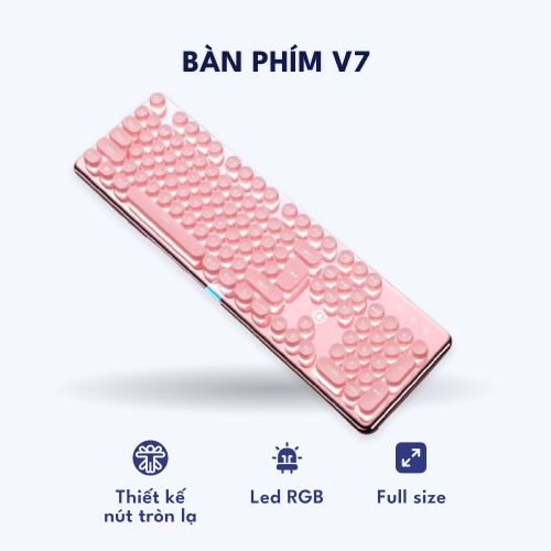 Bàn phím YINDIAO V7 – Hồng