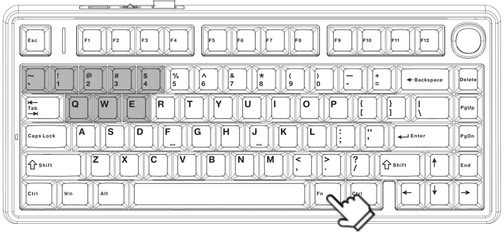 Bàn phím Aula F75 trạng thái hiện tại