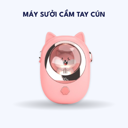 Máy sưởi cầm tay Cún - Hồng - quà tặng