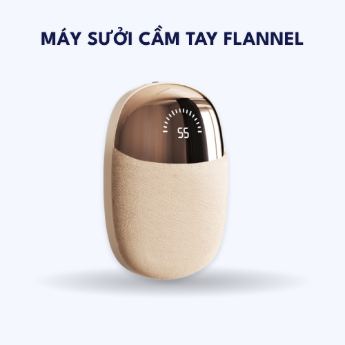 Máy Sưởi Cầm Tay Flannel Với 4 Cấp Độ Chỉnh Nhiệt, Pin Sạc 3600mAh, có thể làm sạc dự phòng