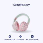 Tai nghe chụp ST99 – Hồng Xanh