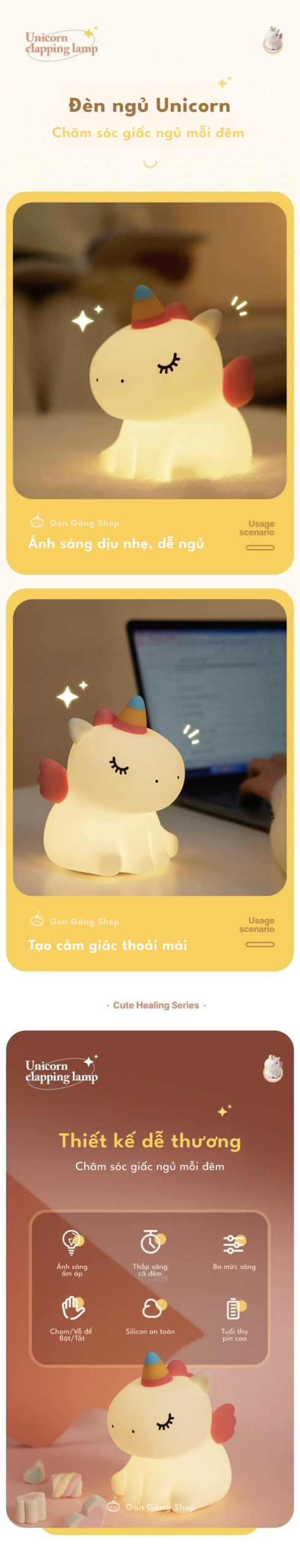 Đèn ngủ Unicorn