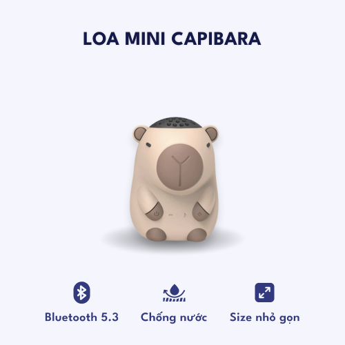 Loa Mini Bluetooth – Loa Hình Thú Capibara TK910 – Dễ thương – Silicon an toàn cho trẻ nhỏ