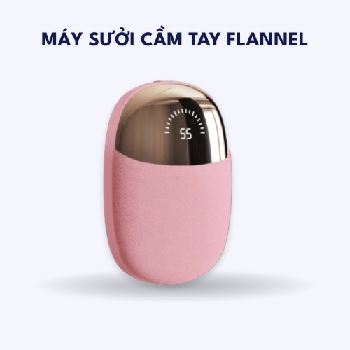 Máy Sưởi Cầm Tay Flannel Với 4 Cấp Độ Chỉnh Nhiệt, Pin Sạc 3600mAh, có thể làm sạc dự phòng – Màu Hồng