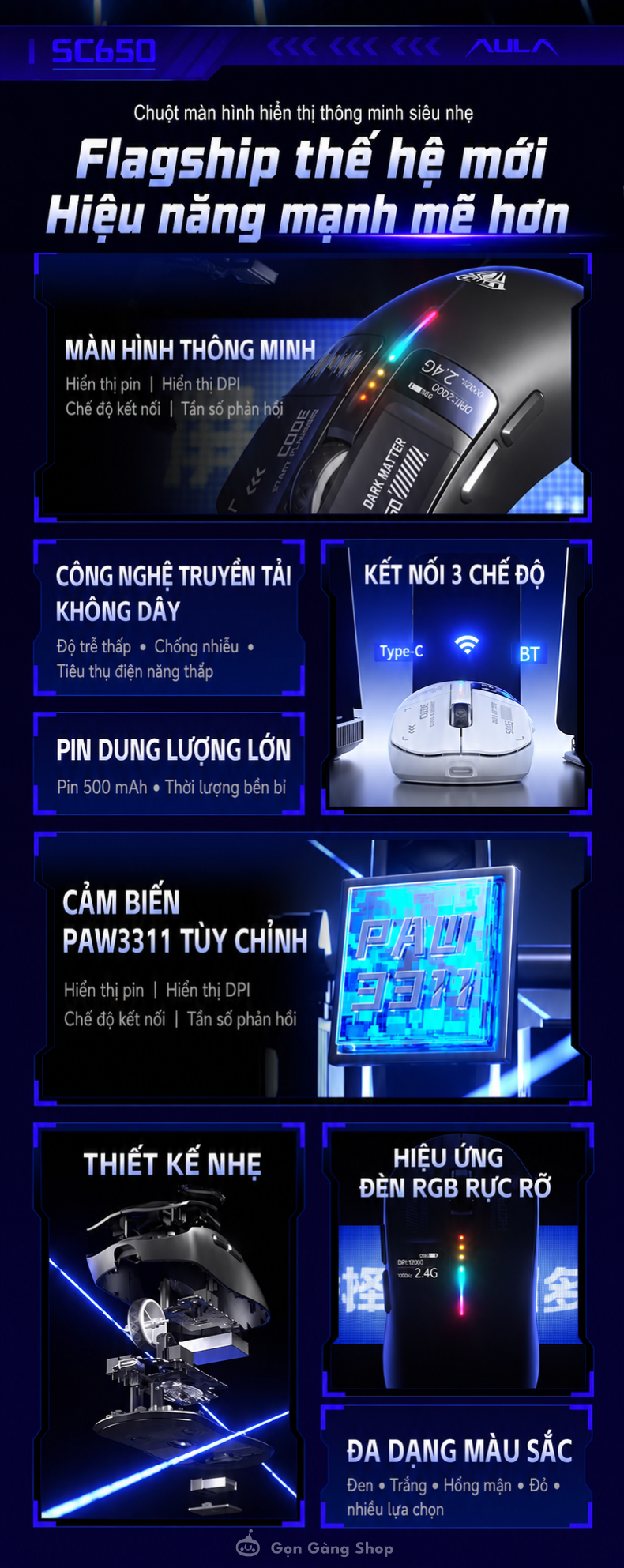 Chuột Aula SC650