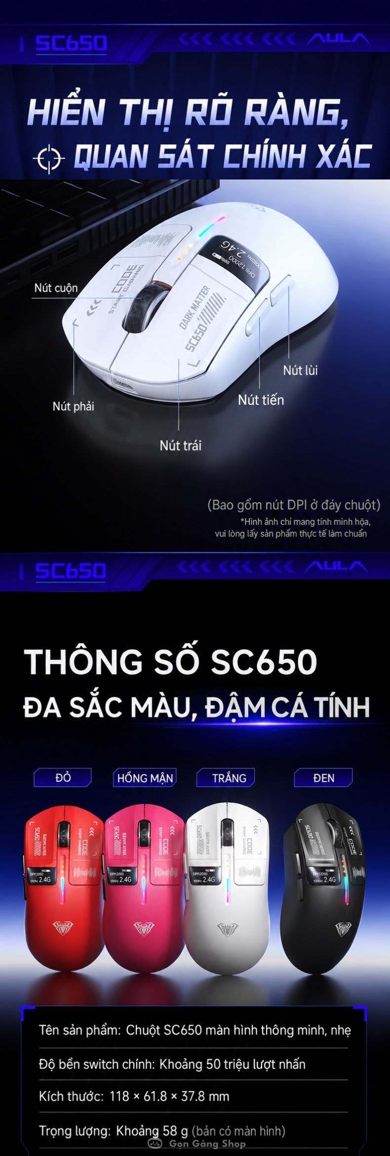 Chuột Aula SC650