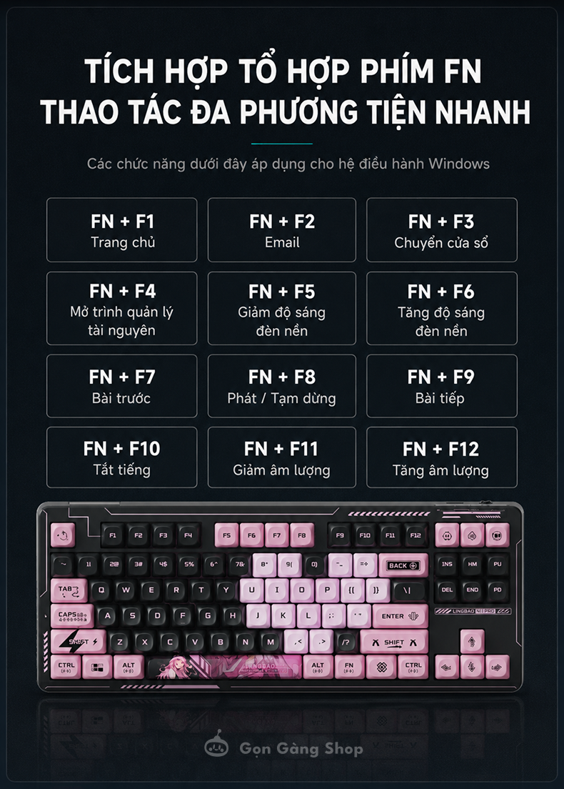 Bàn phím cơ Lingbao K87