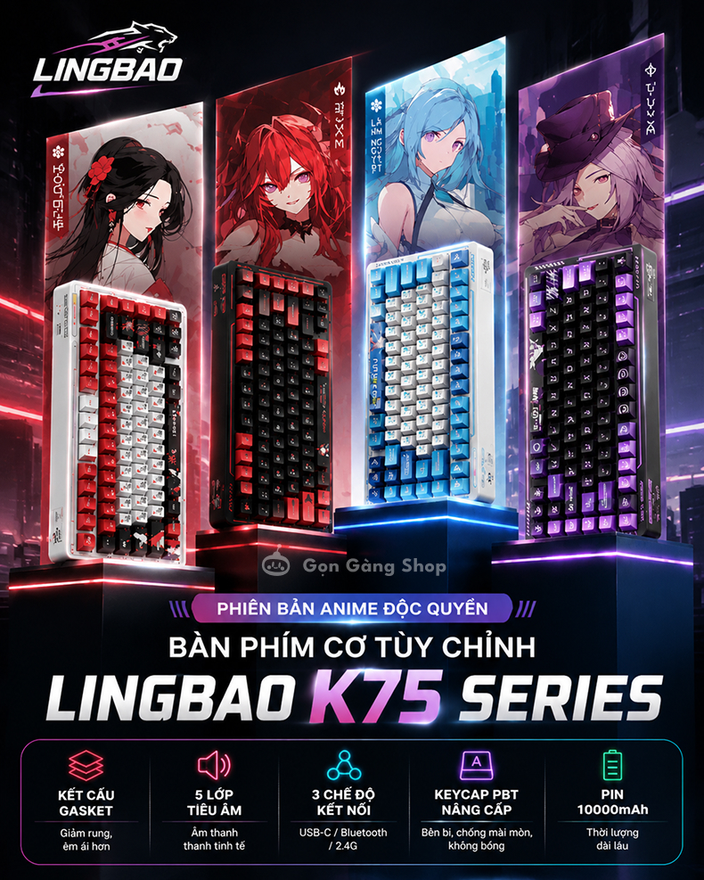 Bàn phím cơ Lingbao K75